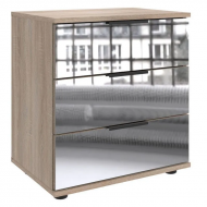 Öökapp Easy Plus Black C 3s (tamm/peegel)