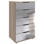 Kummut Easy Plus Black C 5s (tamm/peegel)