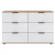 Kummut Easy Plus Black C 6s (tammeplank/valge klaas)