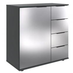 Kummut Easy Plus Black C 1u4s (grafiit/peegel) Kummut Easy Plus Black C 1u4s (grafiit/peegel)