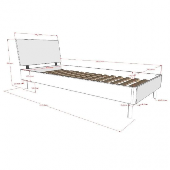 Vipack Voodi Forrest 90x200 cm (õlitatud tamm)