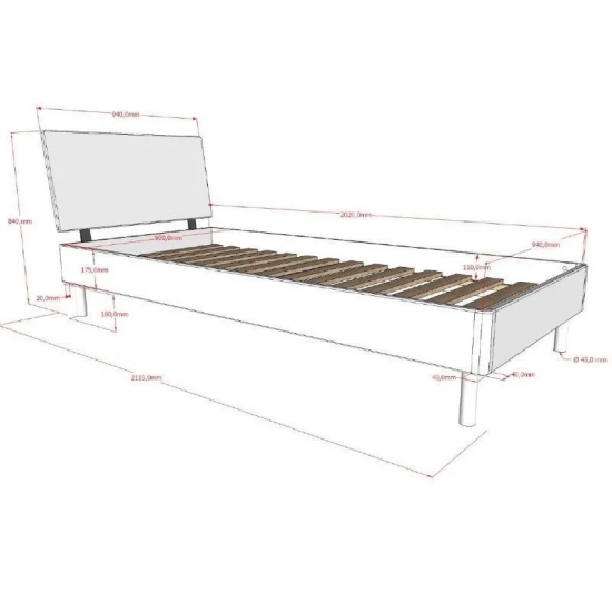 Vipack Voodi Forrest 90x200 cm (valge)