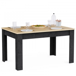 Söögilaud Kent 90x140 cm (tamm/tumehall)