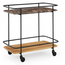 CoreOne abilaud ratastel Trolley 70x40 (pruun/tamm)