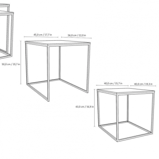 CoreOne abilaudade komplekt Asto 2 tk (tamm/tumehall) CoreOne abilaudade komplekt Asto 2 tk (tamm/tumehall)
