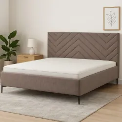 Pesukastiga voodi Babine 140x200 cm (taupe)