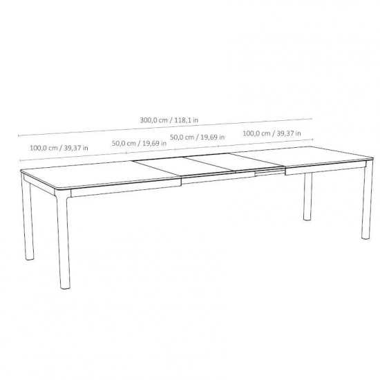 CoreOne pikendatav söögilaud Aurora 95x200/300 cm (hele tamm) CoreOne pikendatav söögilaud Aurora 95x200/300 cm (hele tamm)