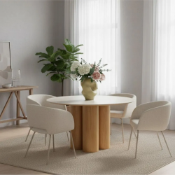 Söögilaud Oliin D120 (tamm/helebeež)