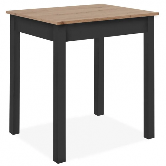 Söögilaud Capri 67x90 cm (artisan tamm/must)