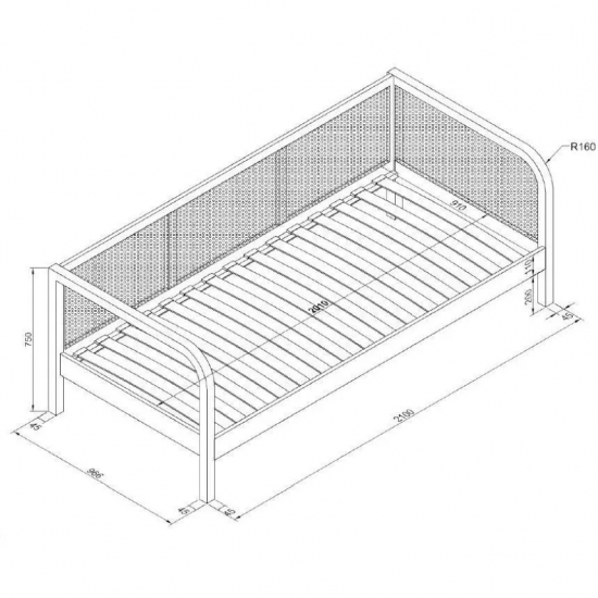 Vipack Voodi Olive Captain 90x200 cm (tamm)