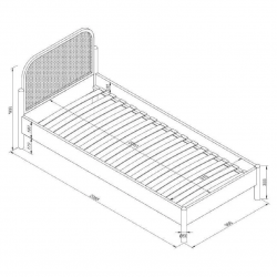 Vipack Voodi Olive Rattan 90x200 cm (tamm)