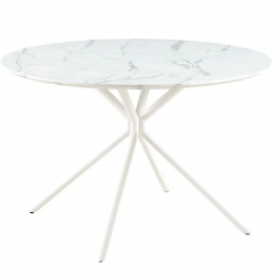 Söögilaud Bevel D120 (marmor/kreem)