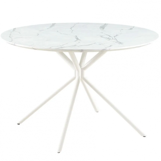 Söögilaud Bevel D120 (marmor/kreem)