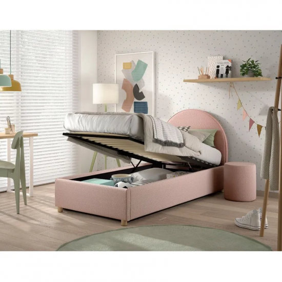 Vipack Pesukastiga voodi Moon 90x200 cm (roosa)