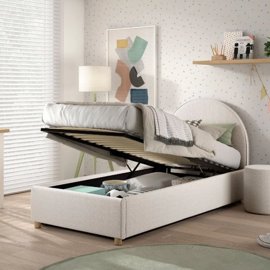 Vipack Pesukastiga voodi Moon 90x200 cm (valge)