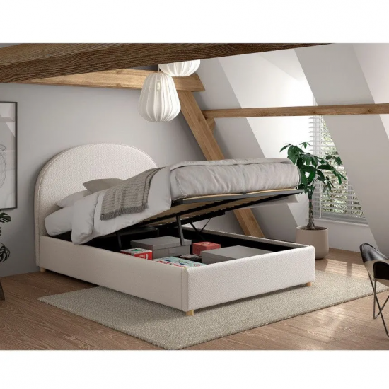 Vipack Pesukastiga voodi Moon 140x200 cm (valge)