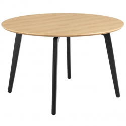 Söögilaud Ziida D120 (tamm/must)