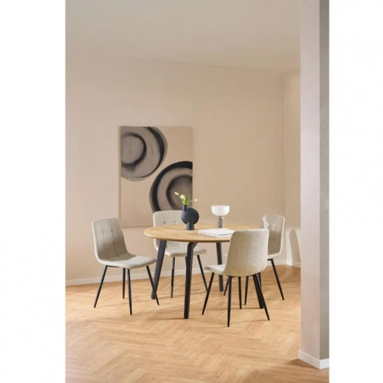 Söögilaud Ziida D120 (tamm/must)