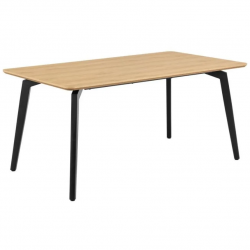 Söögilaud Ziida 160x90 cm (tamm/must)
