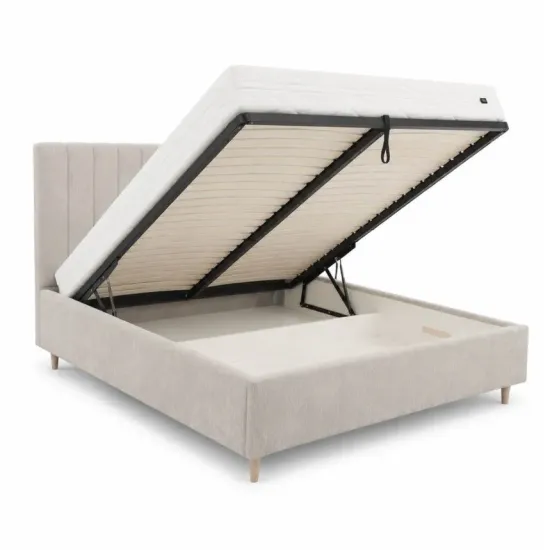 Pesukastiga voodi Carolina 160x200 cm (taupe)