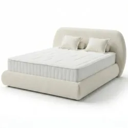 Pesukastiga voodi Cleo 140x200 cm (naturaalvalge)