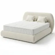 Pesukastiga voodi Cleo 160x200 cm (naturaalvalge)