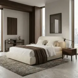 Pesukastiga voodi Cleo 180x200 cm (naturaalvalge)
