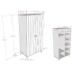 Vipack riidekapp Sezane 2u (savihall/pähkel)