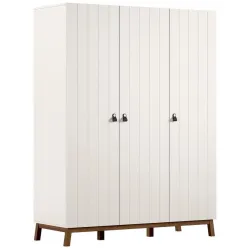 Vipack riidekapp Sezane 3u (savihall/pähkel)