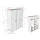 Vipack riidekapp Sezane 3u (savihall/pähkel)