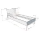 Vipack voodi Sezane 90x200 cm (savihall/pähkel)