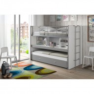 Narivoodi Bonny 90x200 cm (valge/hõbedane)