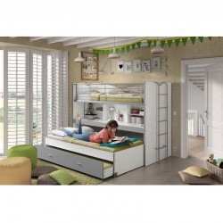 Narivoodi Bonny 90x200 cm (valge/hõbedane)