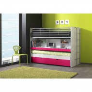 Narivoodi Bonny 90x200 cm (valge/fuksia)