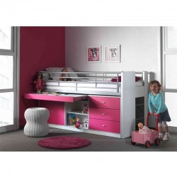 Kompaktvoodi Bonny (valge/fuksia)