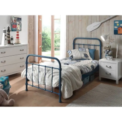 Vipack Metallvoodi New York 90x200 cm (sinine)