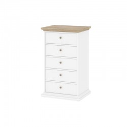 Kummut Paris 5s (valge/tamm) Kummut Paris 5s (valge/tamm)