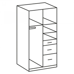 Riidekapp Click 628 (valge)