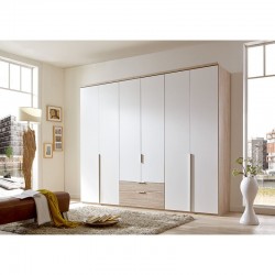 Riidekapp New York A H208 (valge/hele tamm) 270cm Riidekapp New York A H208 (valge/hele tamm) 270cm