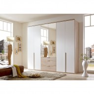 Riidekapp New York A H236 (valge/hele tamm/peegel) 270cm Riidekapp New York A H236 (valge/hele tamm/peegel) 270cm