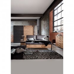 Riidekapp Detroit (tammeplank/must)