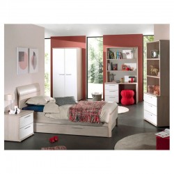 Riidekapp Delia 100cm (rivera tamm/valge) Riidekapp Delia 100cm (rivera tamm/valge)