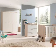 Riidekapp Delia 150cm (rivera tamm/valge)