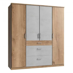 Riidekapp Click (tammeplank/betoonhall)