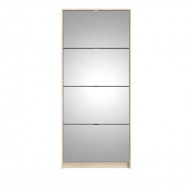 Jalanõudekapp Shoes peegel (valge/tamm) Jalanõudekapp Shoes peegel (valge/tamm)