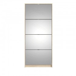 Jalanõudekapp Shoes peegel (valge/tamm) Jalanõudekapp Shoes peegel (valge/tamm)