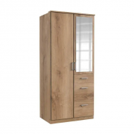 Riidekapp Click peegliga (tammeplank)