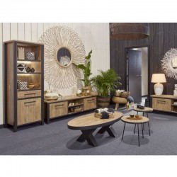 Tv-alus Lovina 183 cm (matt must/puit)