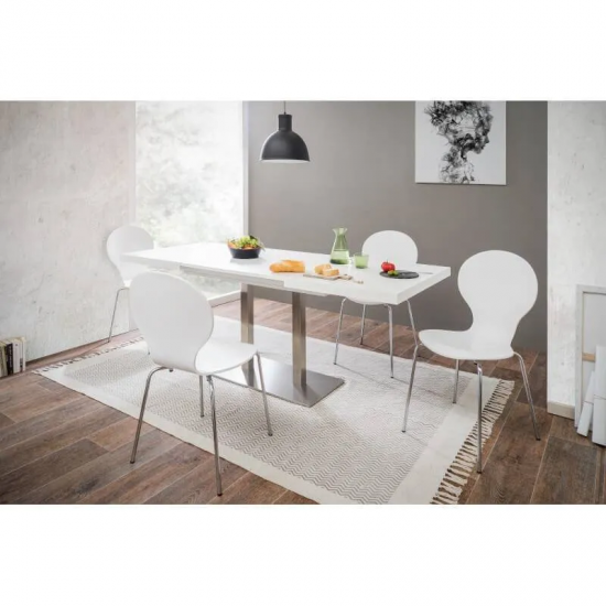 Pikendatav laud Quadrato (valge/must)