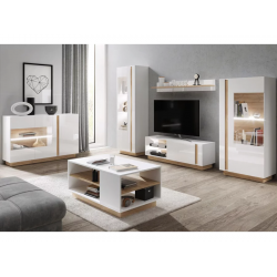 Diivanilaud Clair (valge/tamm)